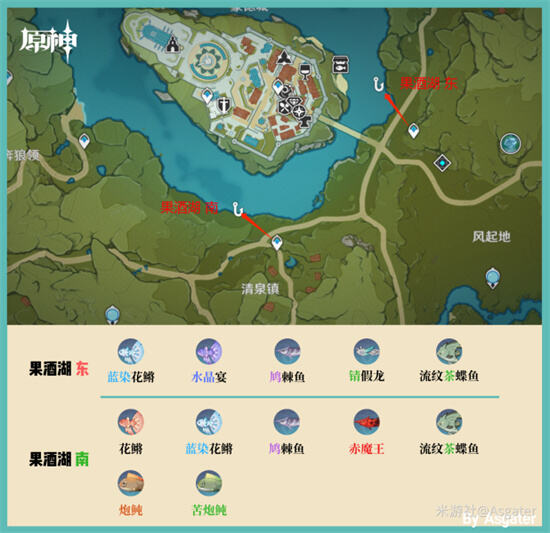 《原神》钓鱼点位置大全