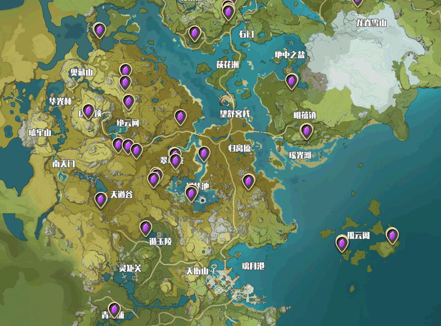 原神电气水晶在哪里采集及分布图